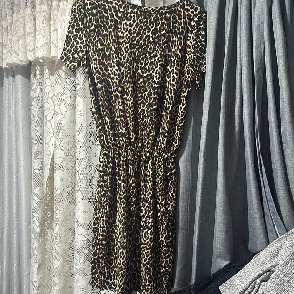 Chic Leopard Print Mini Dress